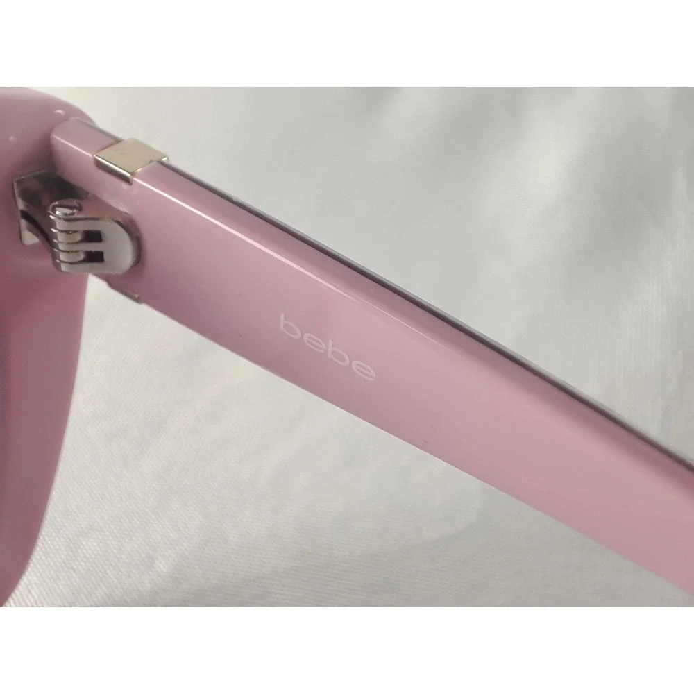 Bebe BB7238 Sunglasses Jet Floral Pink Cat Eye Crystal Accent 55-15-135 NIB